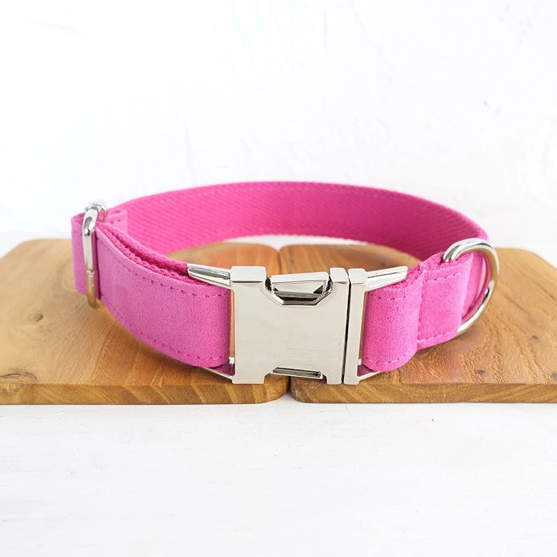 Bright Pink Collar and Leash Set