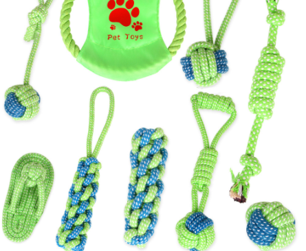 Cotton Rope Toys (7 Different Styles, 7-piece Sets, 9-piece Sets & 13-piece Set)