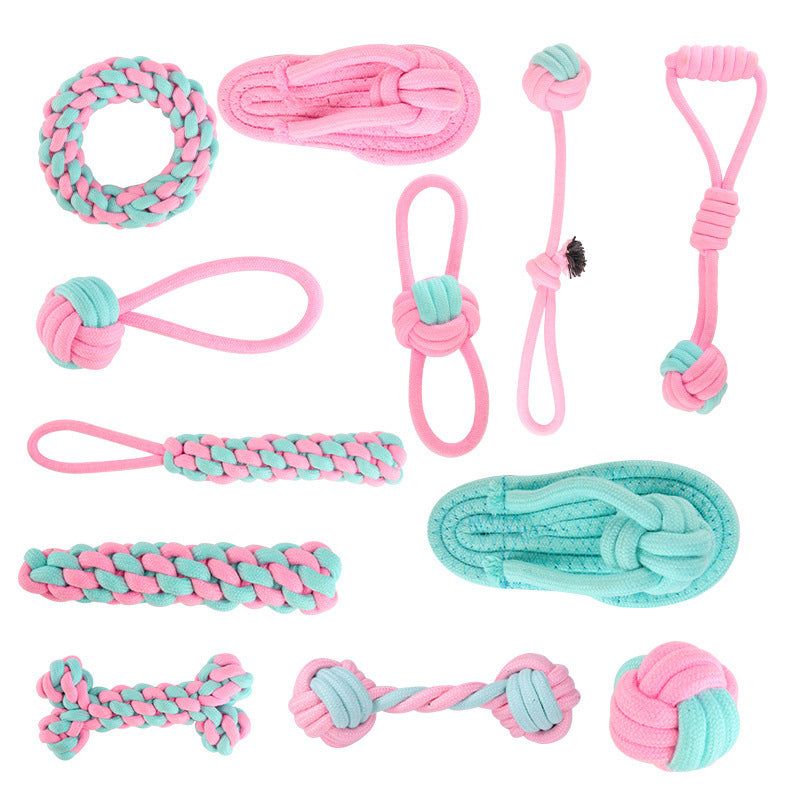 Cotton Rope Toys (12 Different Styles, 5-piece Set & 12-piece Set)