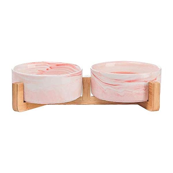 Ceramic Bowl with Wooden Stand