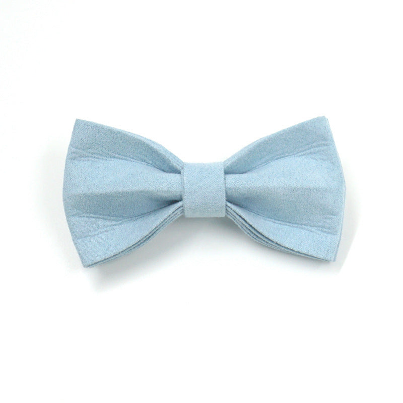 Light Blue Velvet Bow Tie, Leash, Collar & Bag Holder