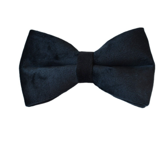 Black with Rose Gold Bow Tie, Collar and Leash Set