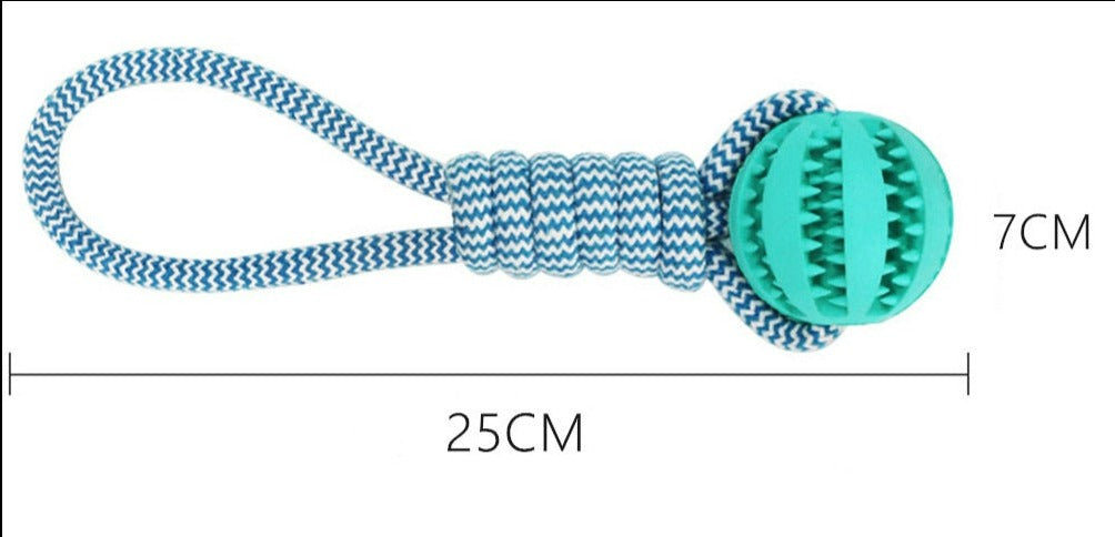 Braid Rope Ball with Treat Dispenser