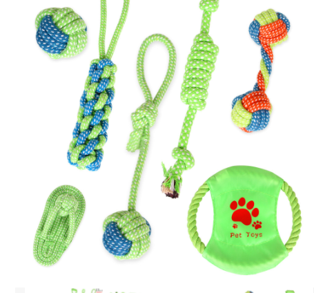 Cotton Rope Toys (7 Different Styles, 7-piece Sets, 9-piece Sets & 13-piece Set)