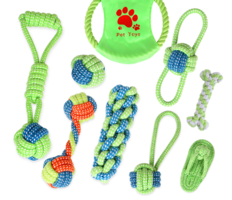 Cotton Rope Toys (7 Different Styles, 7-piece Sets, 9-piece Sets & 13-piece Set)